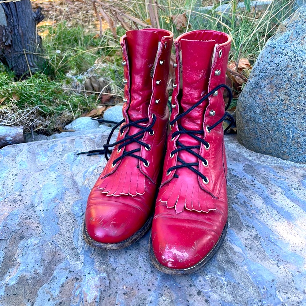 Vintage Red Justin Ropers - Women’s 7.5